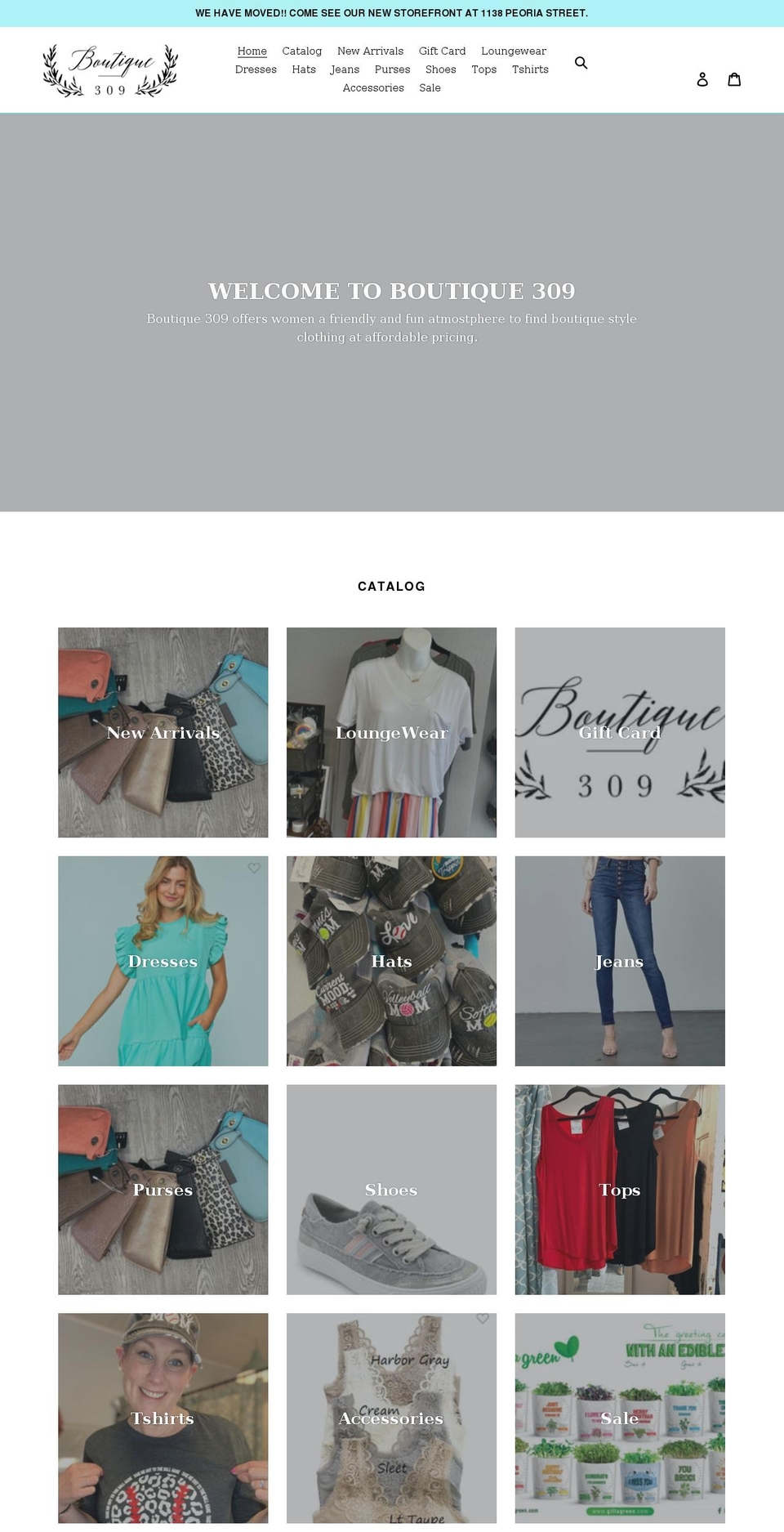 boutique309.com shopify website screenshot