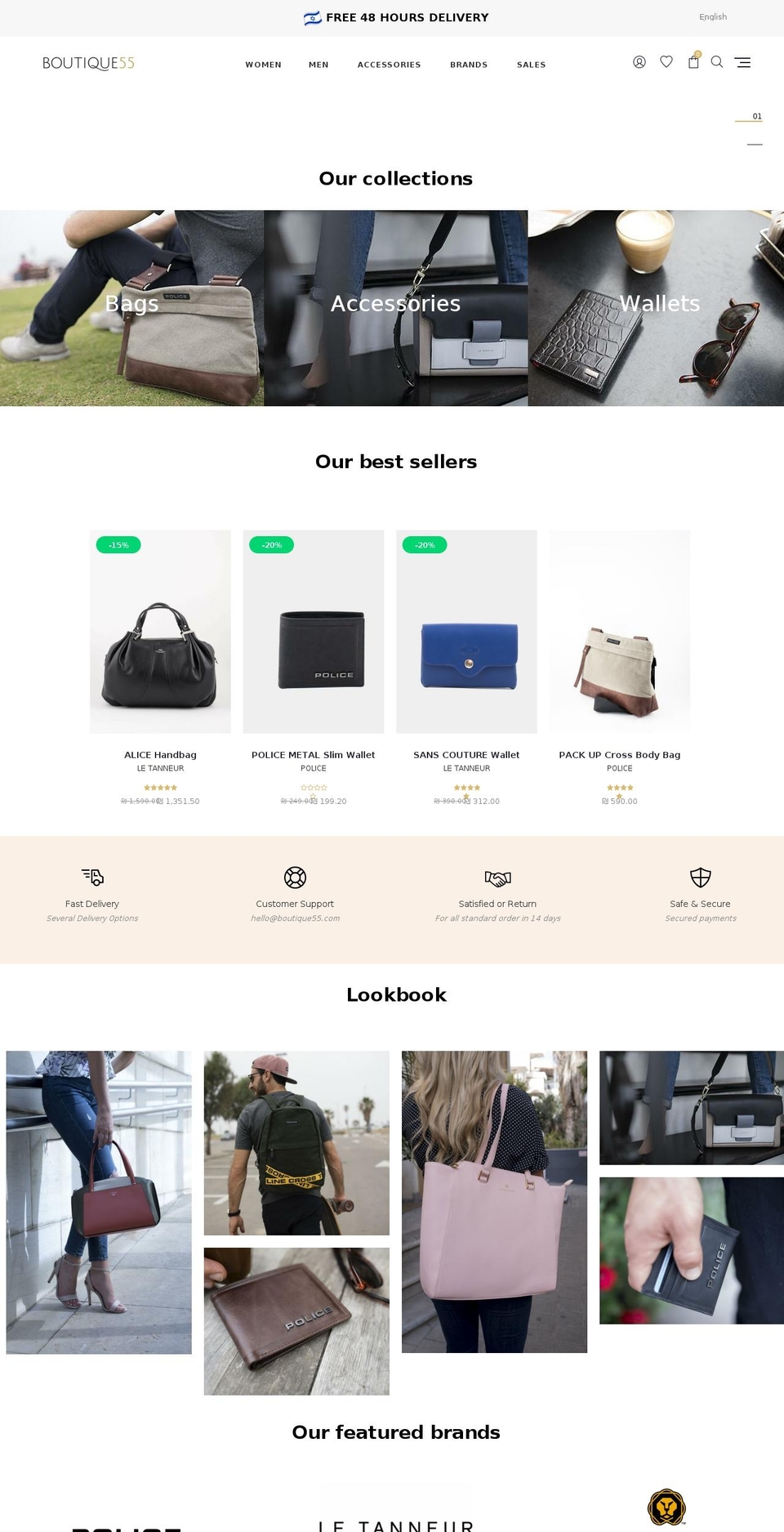 boutique55.com — Shopify storefront screenshot
