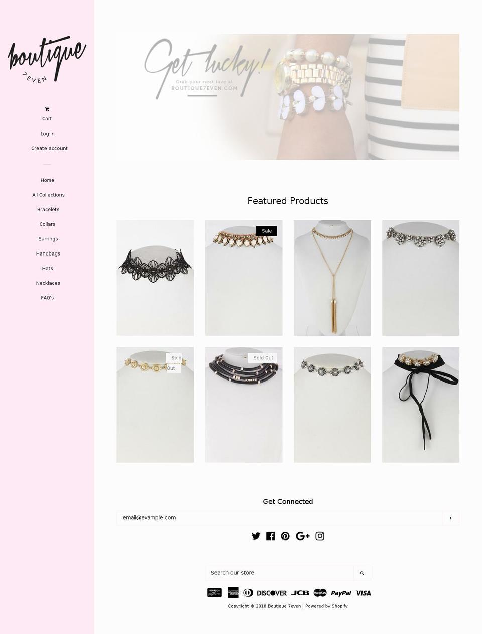 boutique7even.com — Shopify storefront screenshot