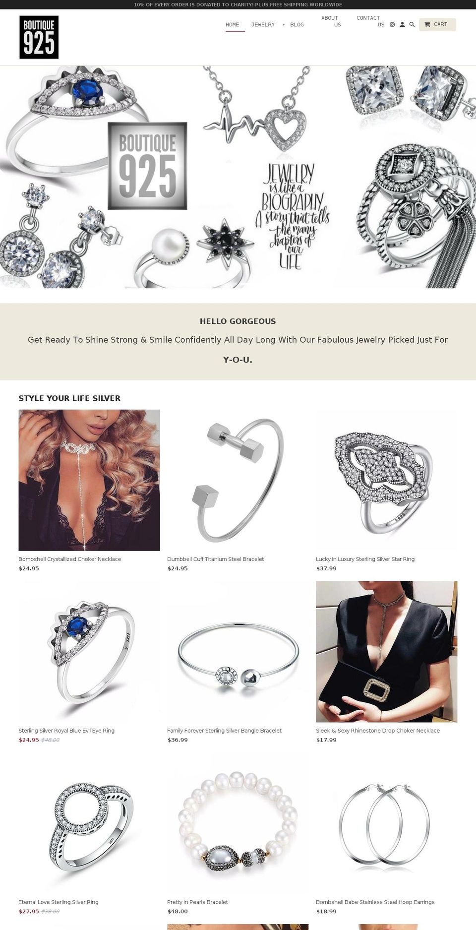 boutique925.com — Shopify storefront screenshot