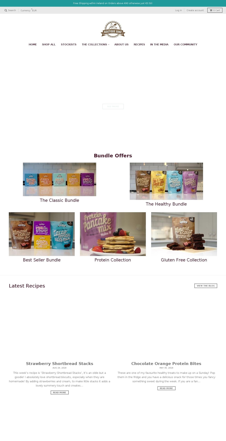 boutiquebake.com — Shopify storefront screenshot
