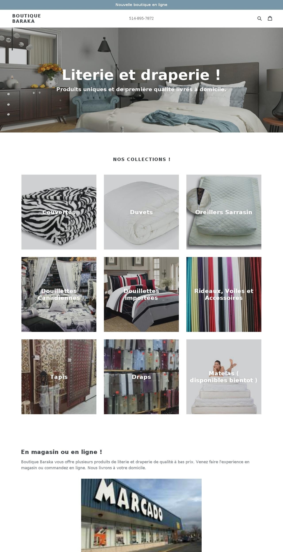 boutiquebaraka.com — Shopify storefront screenshot