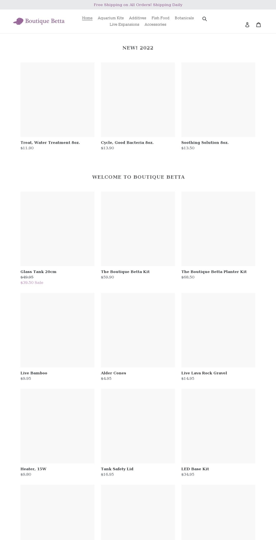 boutiquebetta.com shopify website screenshot