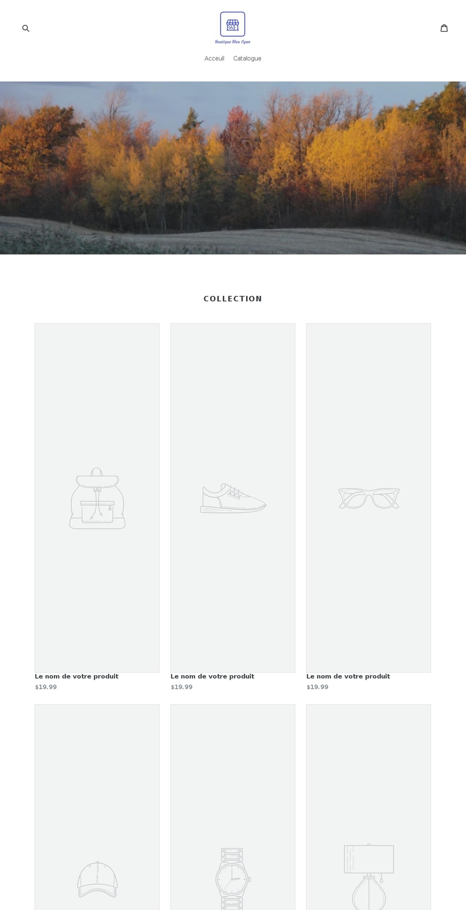 boutiquebleucyan.com — Shopify storefront screenshot