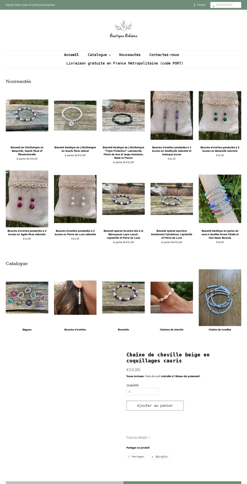 boutiqueboheme.com shopify website screenshot