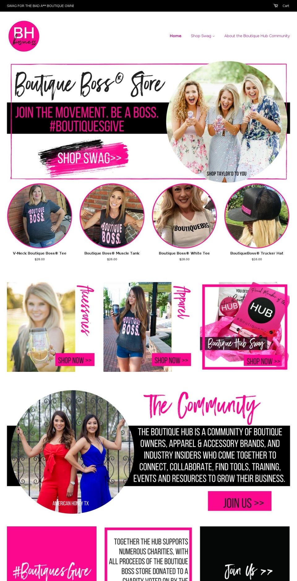 boutiquebossstore.com — Shopify storefront screenshot