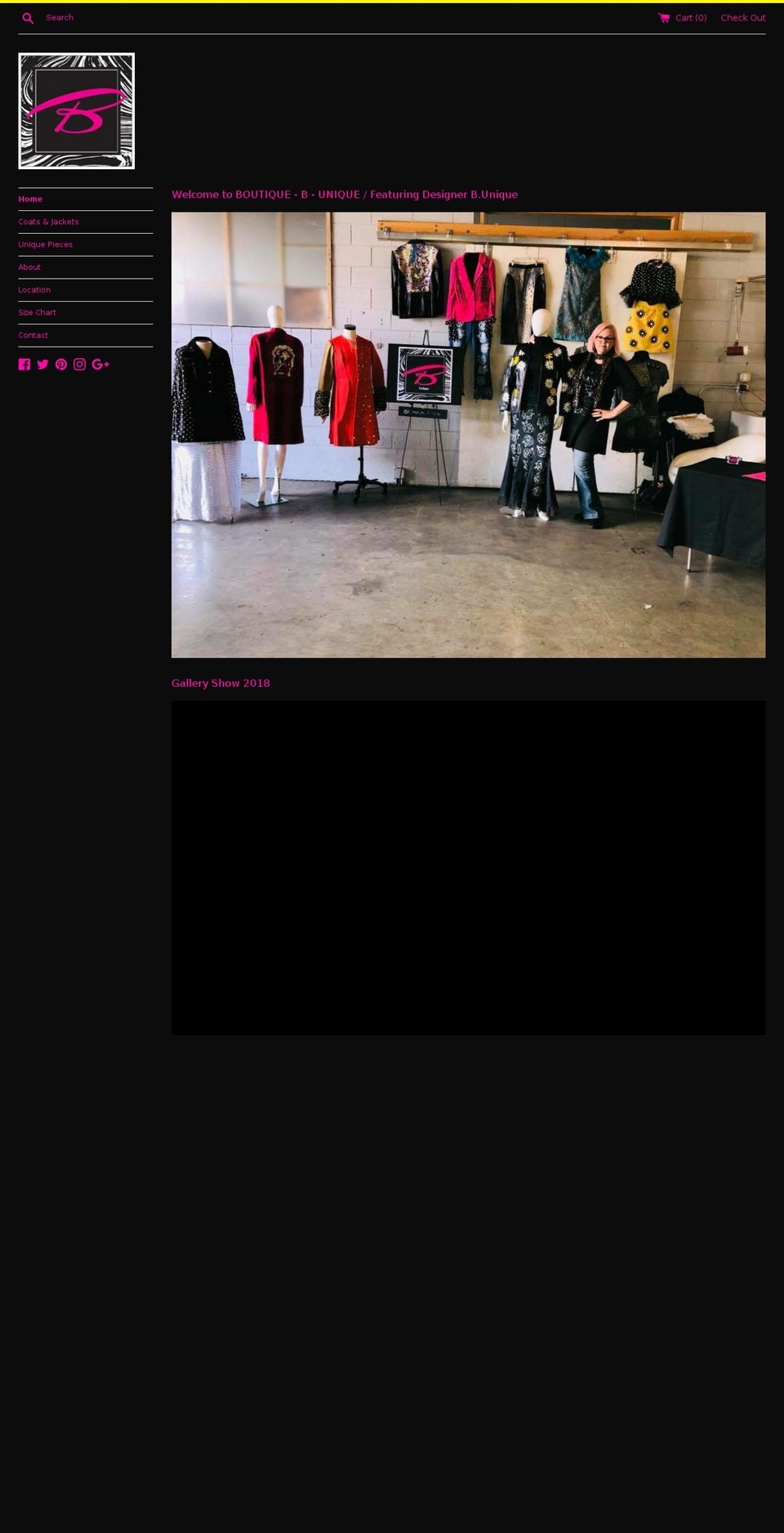 boutiquebunique.com — Shopify storefront screenshot