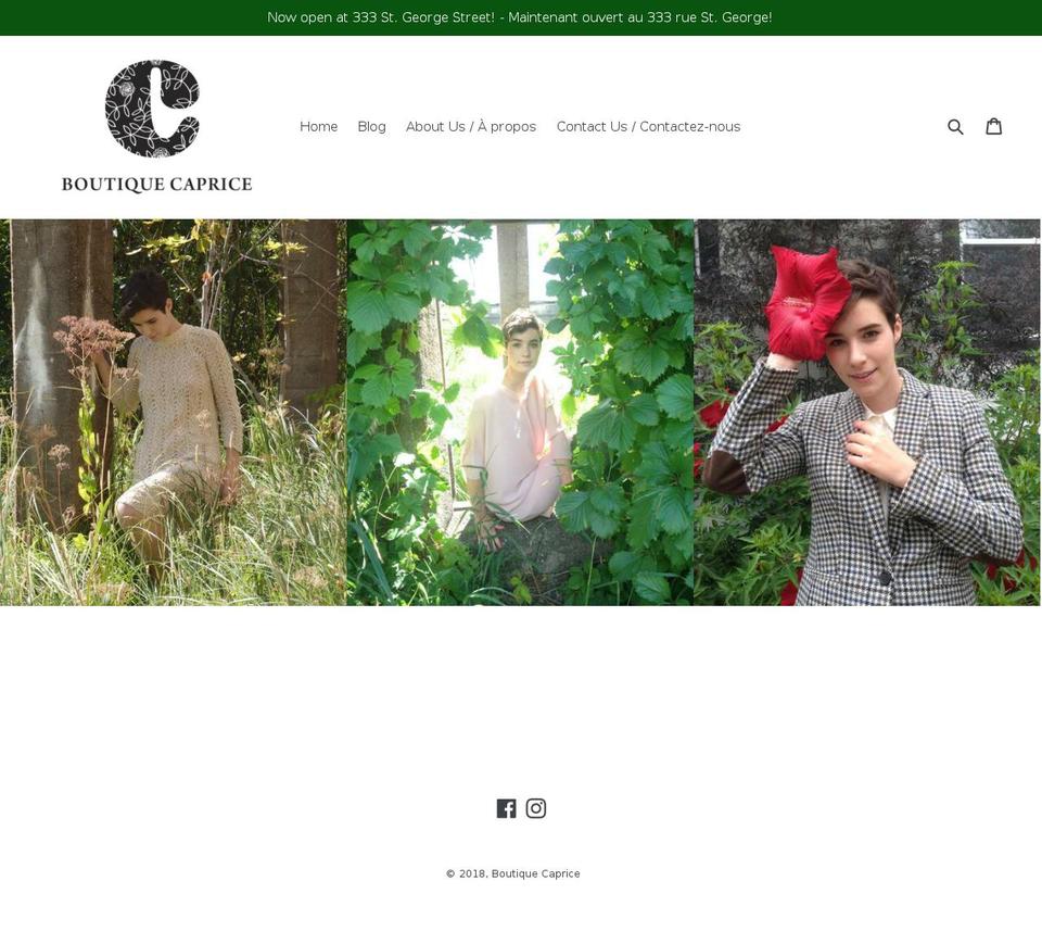 boutiquecaprice.com — Shopify storefront screenshot