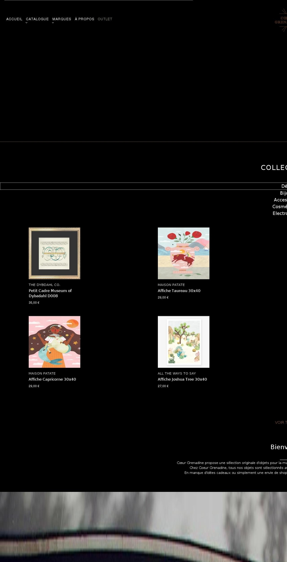 boutiquecoeurgrenadine.com shopify website screenshot