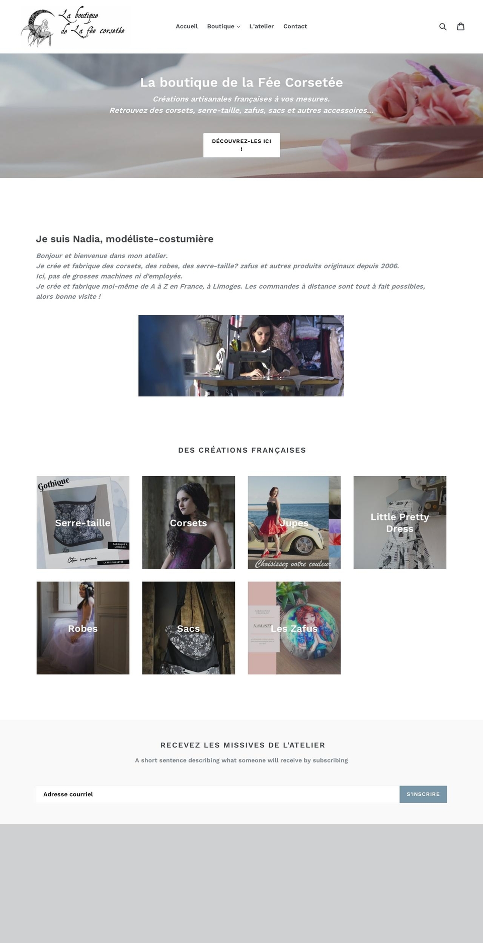 boutiquedelafee.com — Shopify storefront screenshot