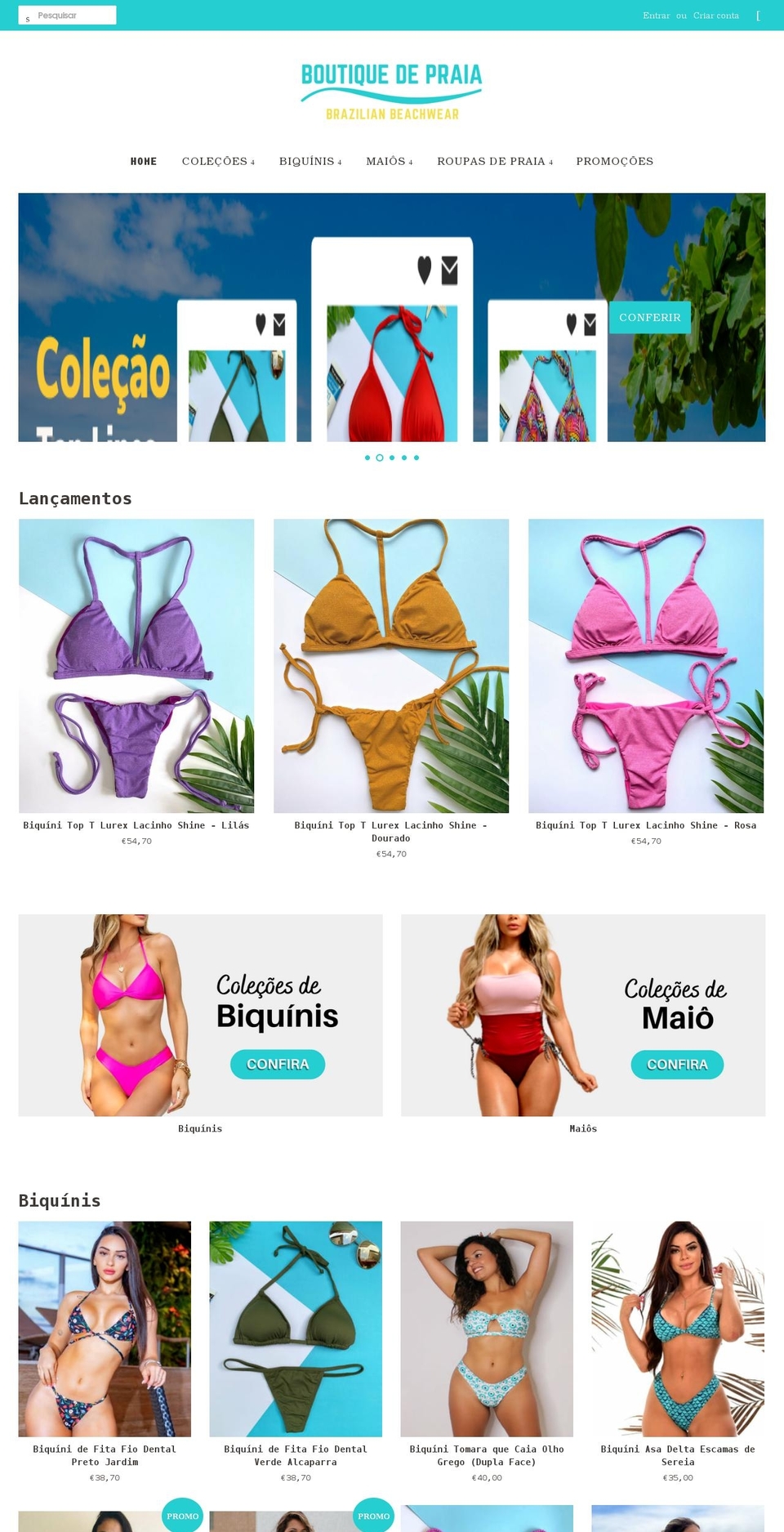 boutiquedepraia.com shopify website screenshot