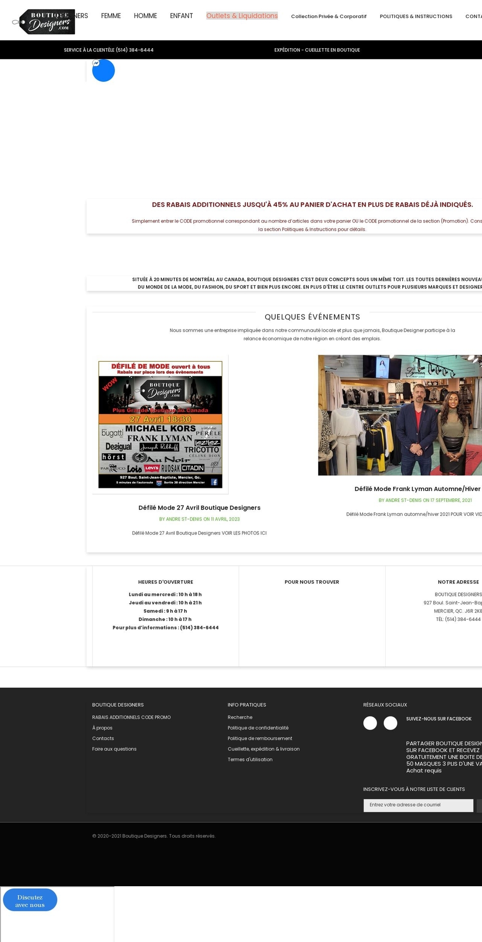 boutiquedesigners.com shopify website screenshot