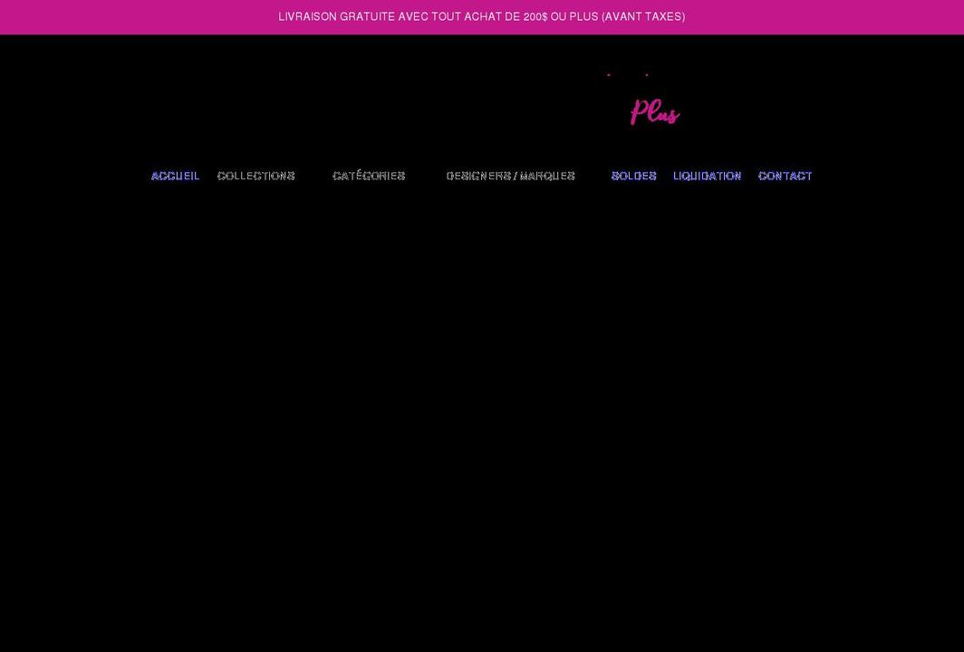 boutiqueelleplus.com shopify website screenshot