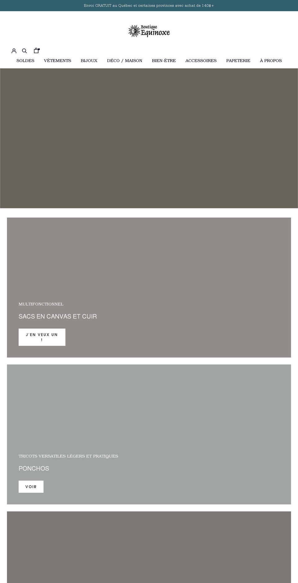 boutiqueequinoxe.com shopify website screenshot