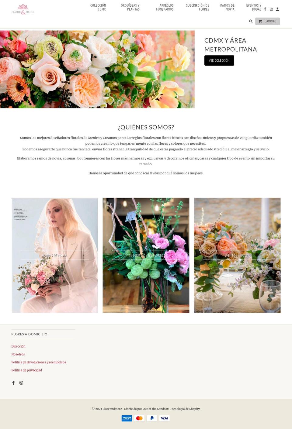boutiquefloreandmore.com — Shopify storefront screenshot