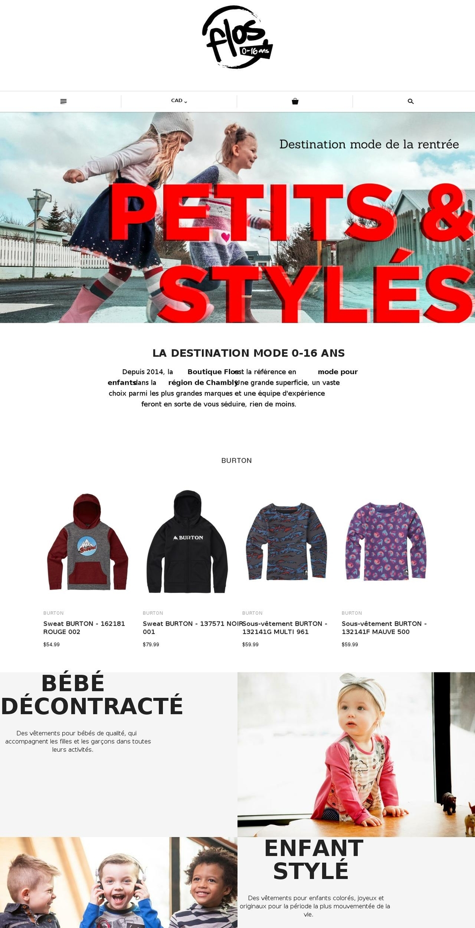 boutiqueflos.com — Shopify storefront screenshot