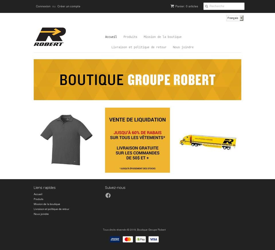 boutiquegrouperobert.com — Shopify storefront screenshot