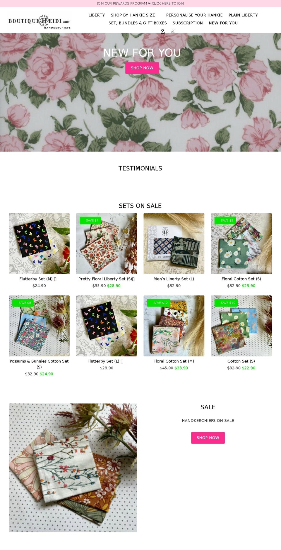 boutiqueheidi.com shopify website screenshot