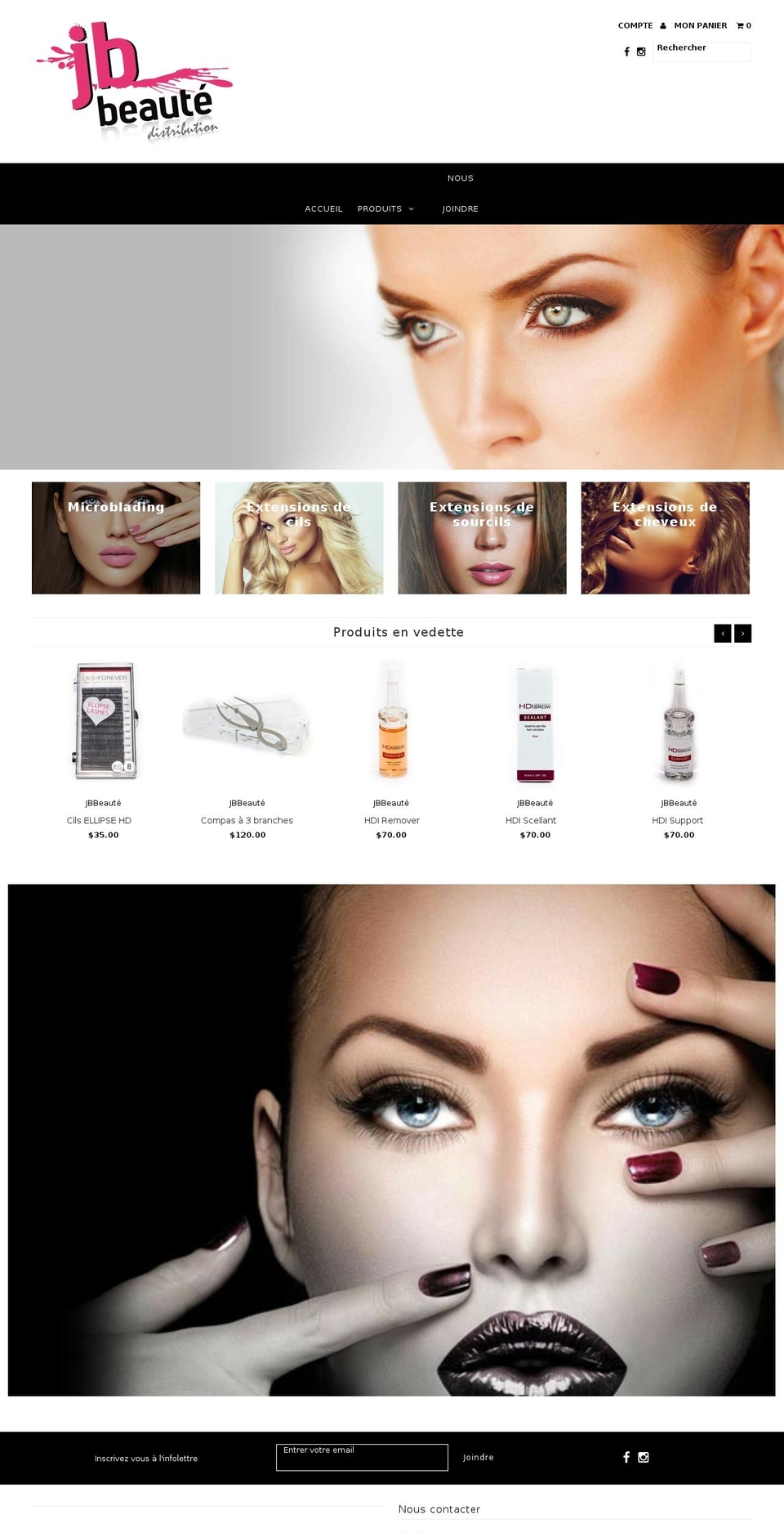 boutiquejbbeaute.ca shopify website screenshot