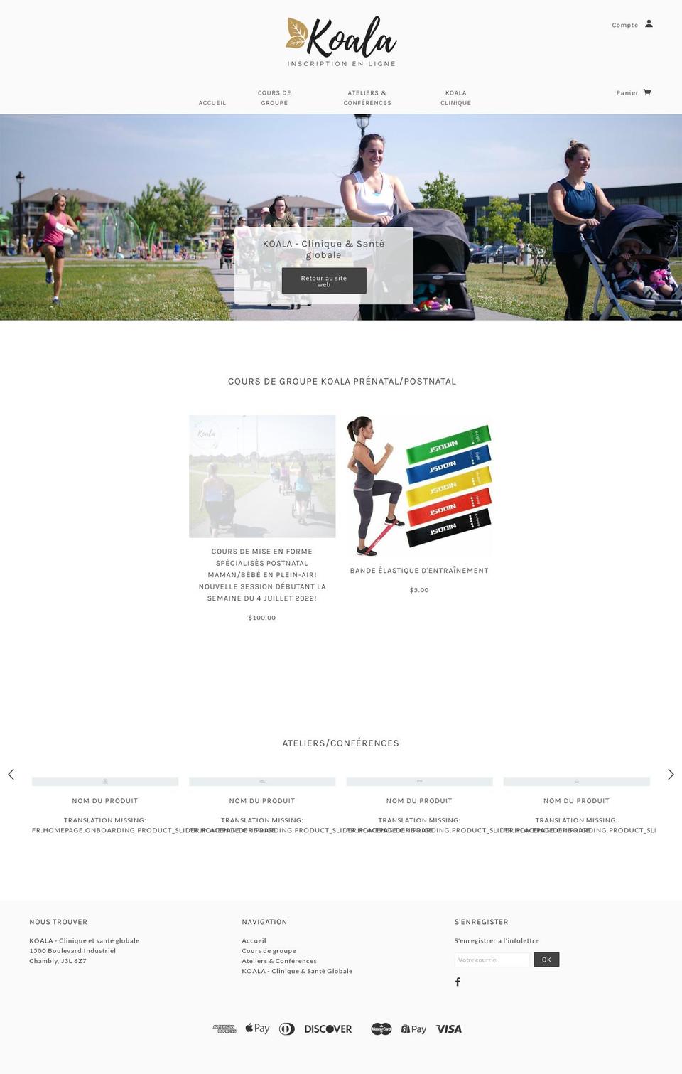 boutiquekoala.com shopify website screenshot