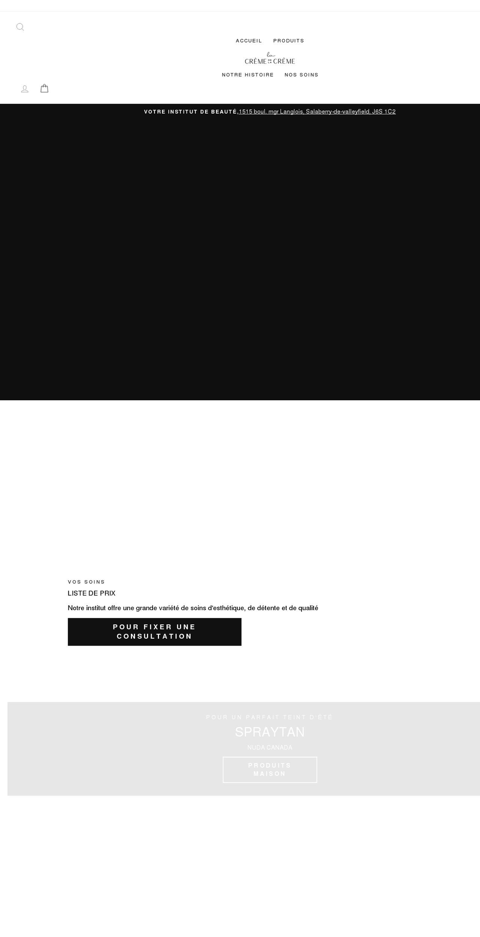 boutiquelacremedelacreme.com shopify website screenshot