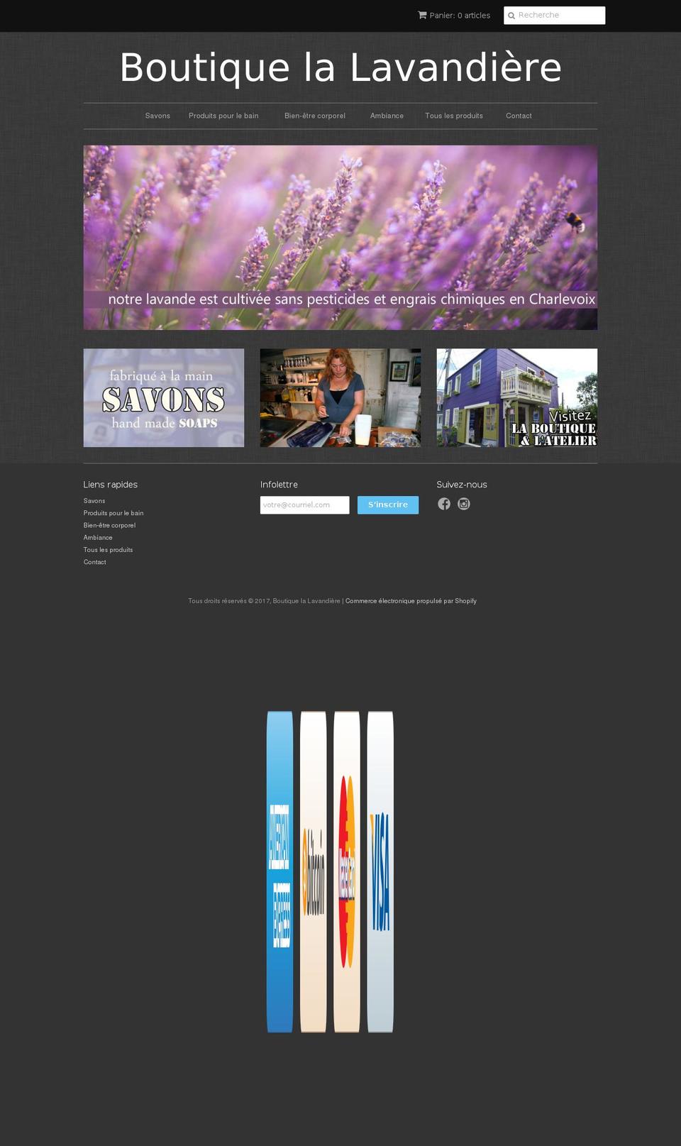 boutiquelalavandiere.com shopify website screenshot