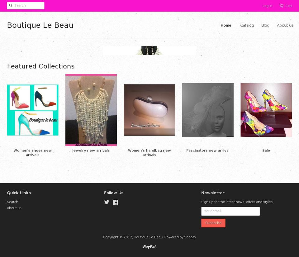 boutiquelebeau.com shopify website screenshot