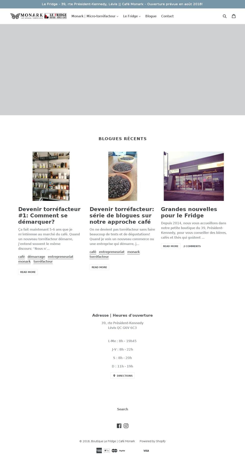 boutiquelefridge.com — Shopify storefront screenshot