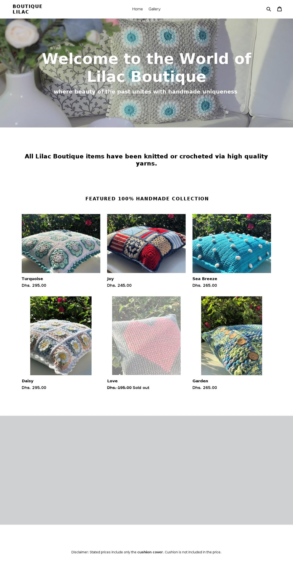 boutiquelilac.com — Shopify storefront screenshot