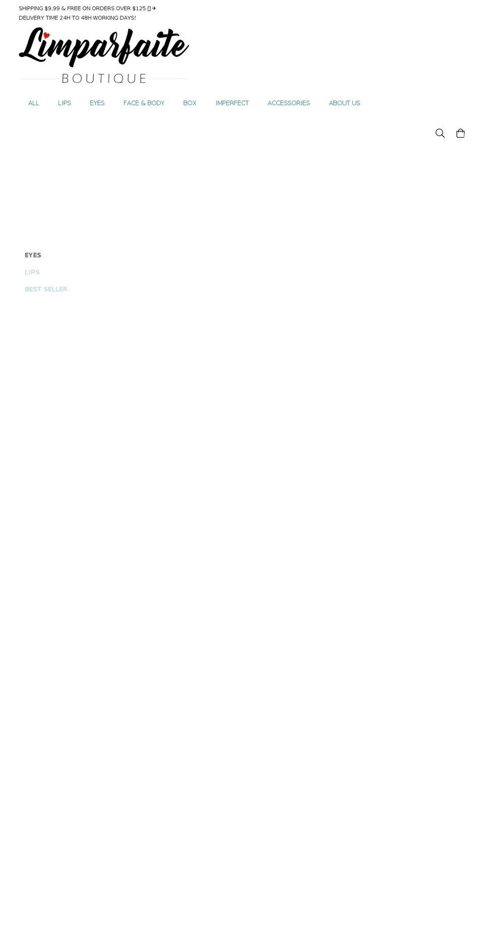 boutiquelimparfaite.com — Shopify storefront screenshot