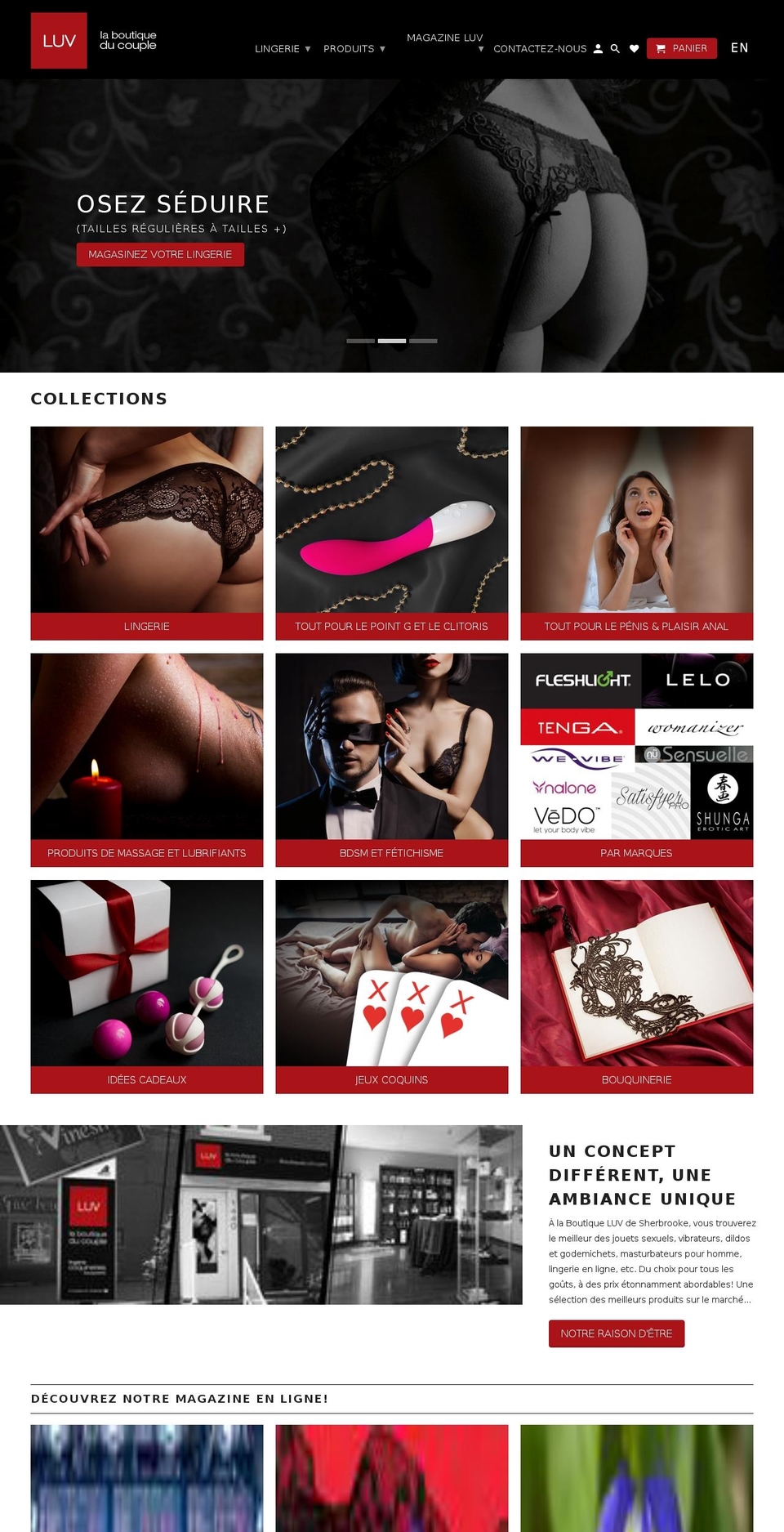 boutiqueluv.ca shopify website screenshot