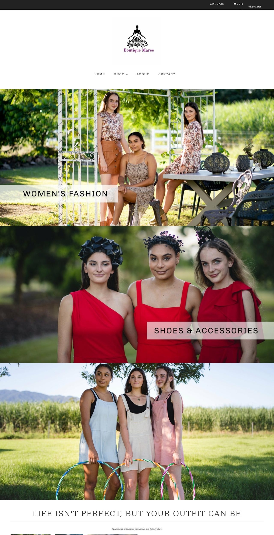 boutiquemaree.com.au shopify website screenshot