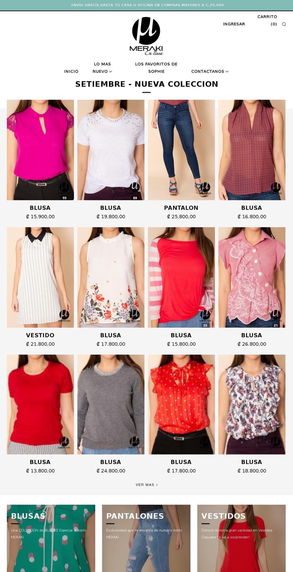 boutiquemerakicr.com — Shopify storefront screenshot