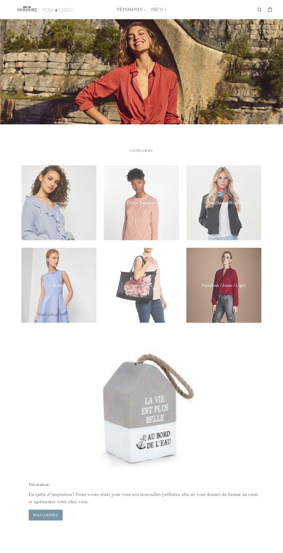 boutiquemurmure.ca shopify website screenshot
