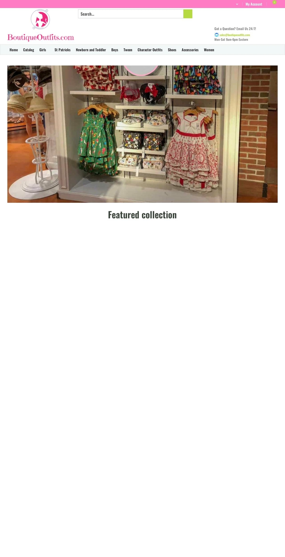 boutiqueoutfits.com shopify website screenshot