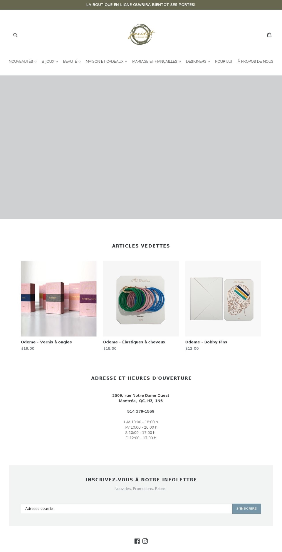boutiqueperidot.com — Shopify storefront screenshot