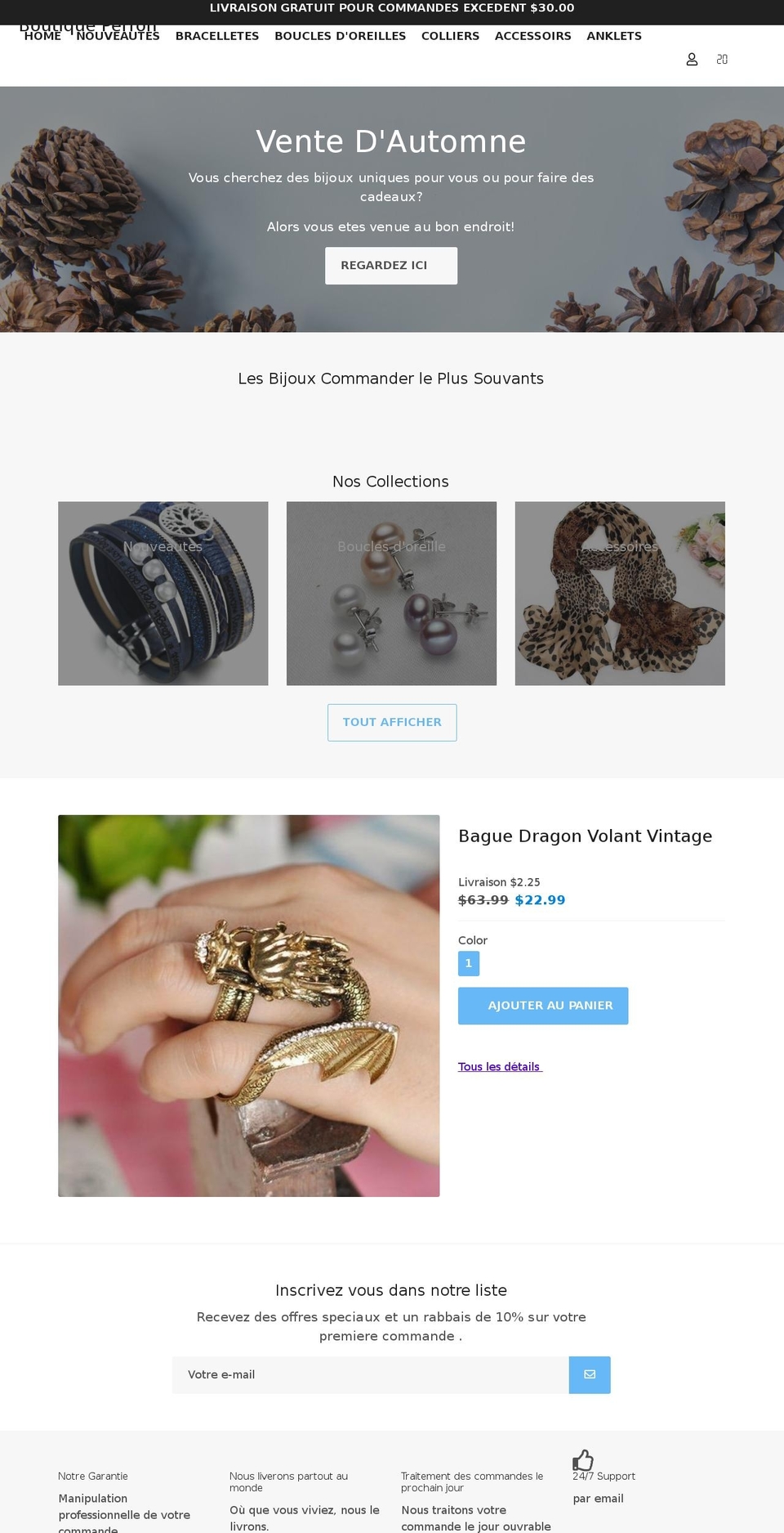 boutiqueperron.com — Shopify storefront screenshot