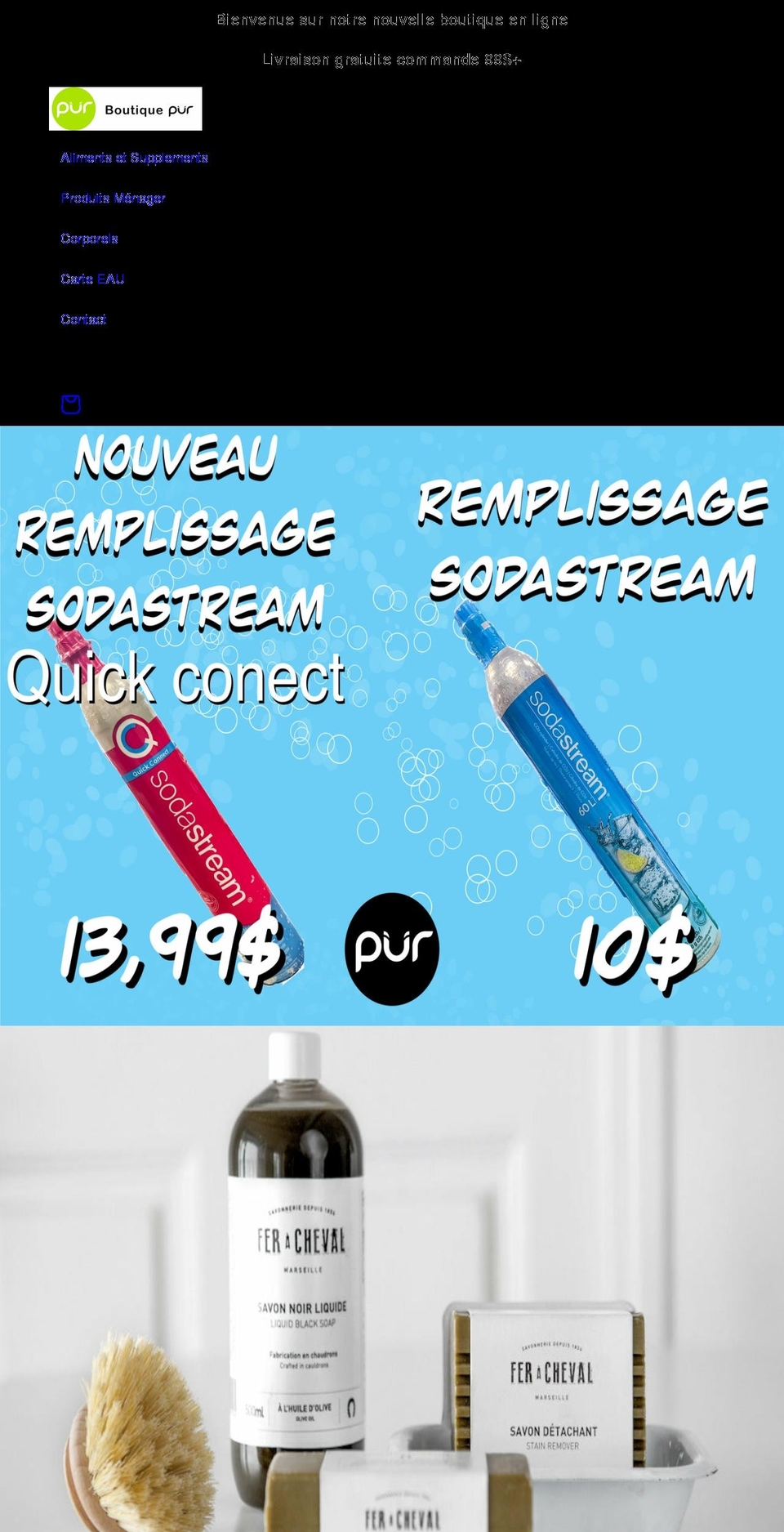 boutiquepur.com shopify website screenshot