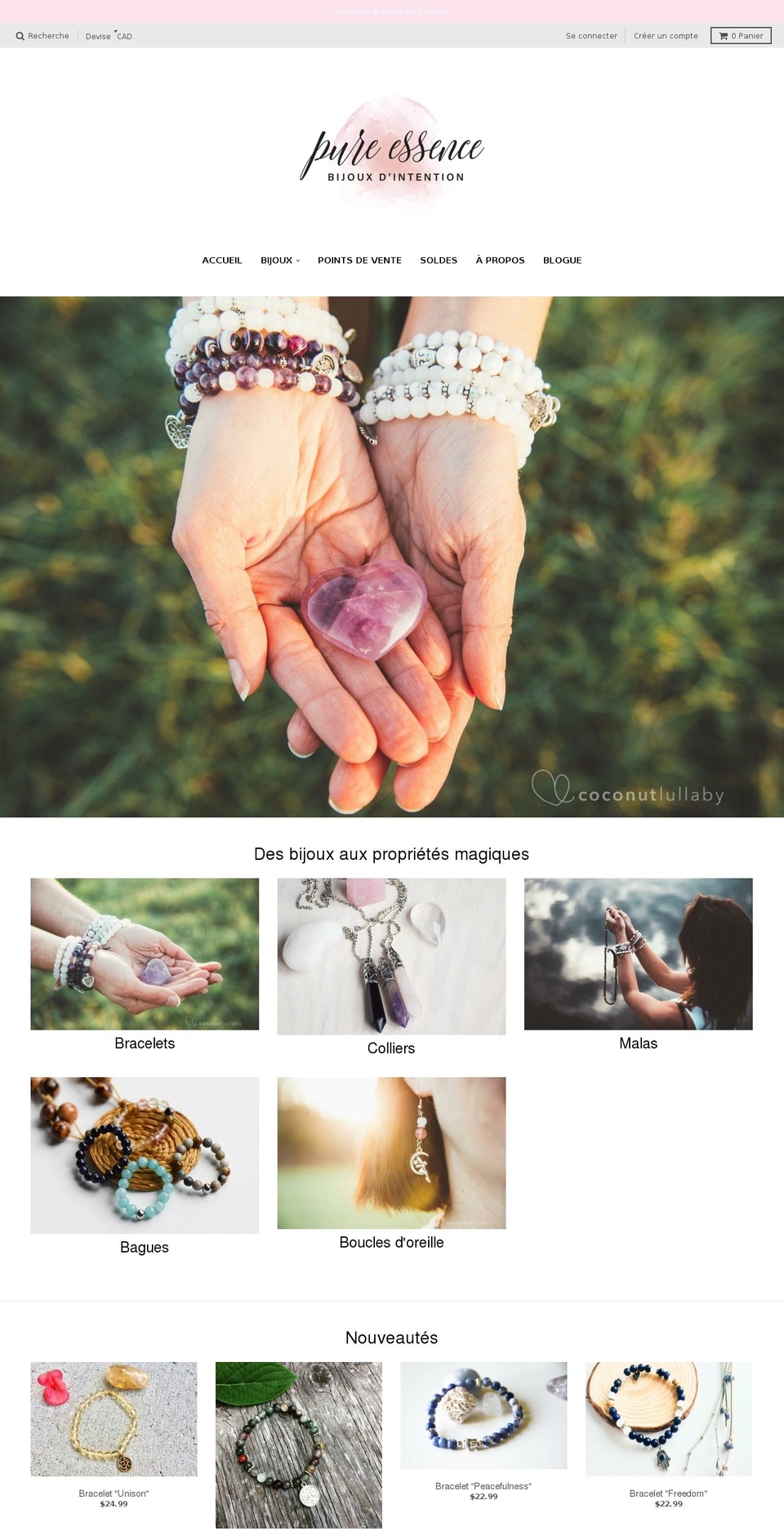 boutiquepureessence.com — Shopify storefront screenshot