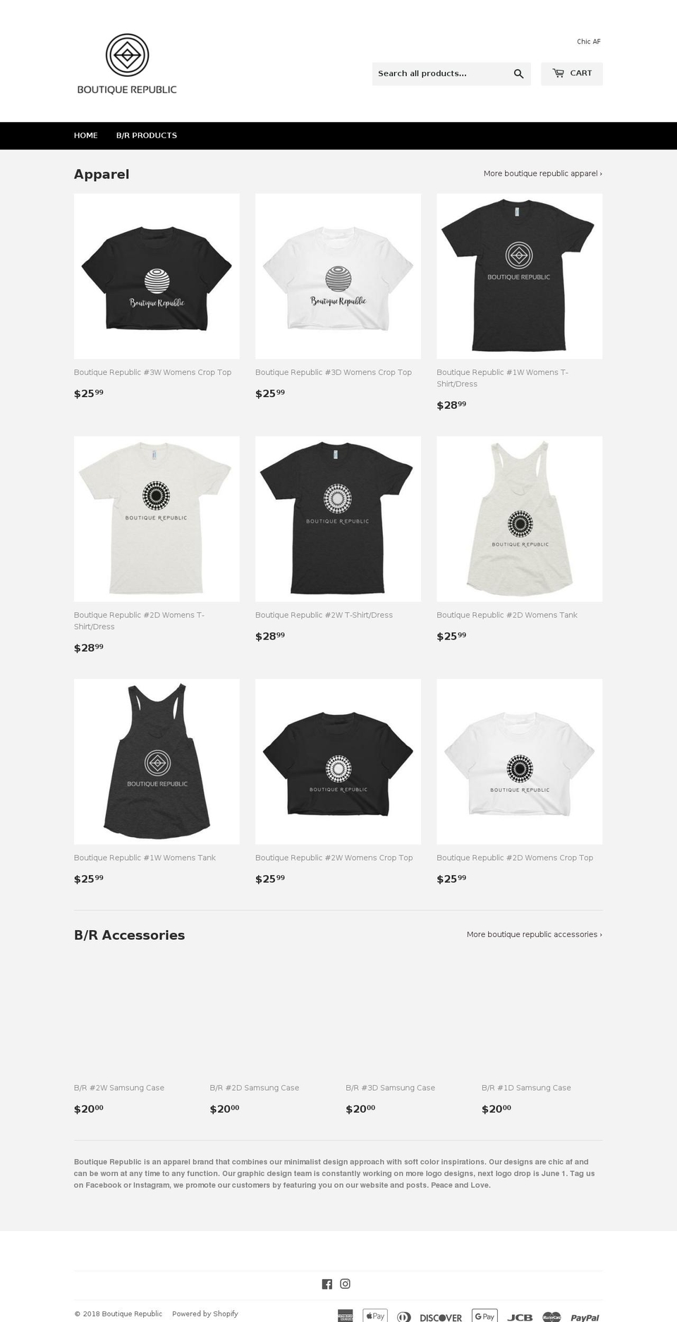 boutiquerepublic.com — Shopify storefront screenshot