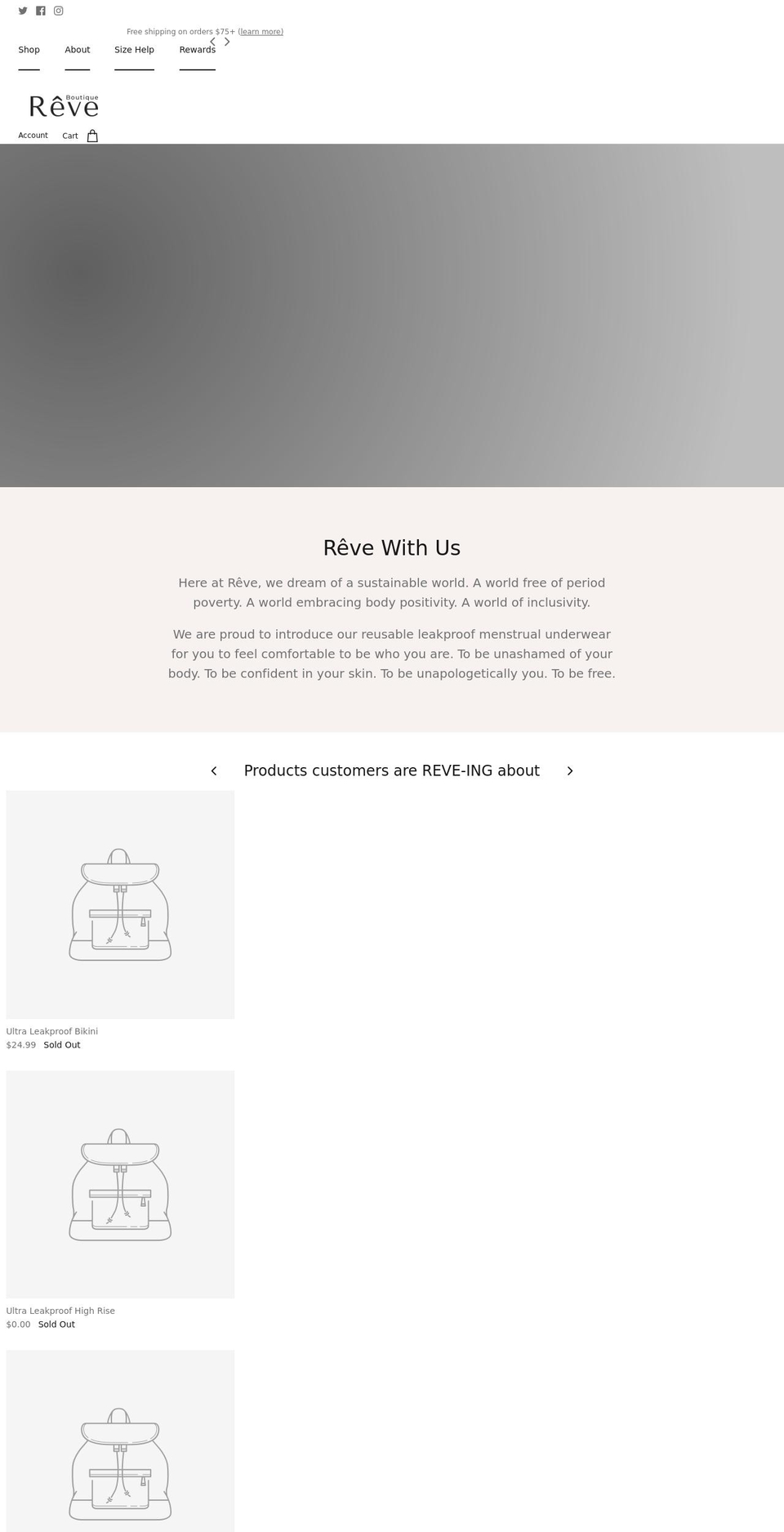 boutiquereve.com shopify website screenshot