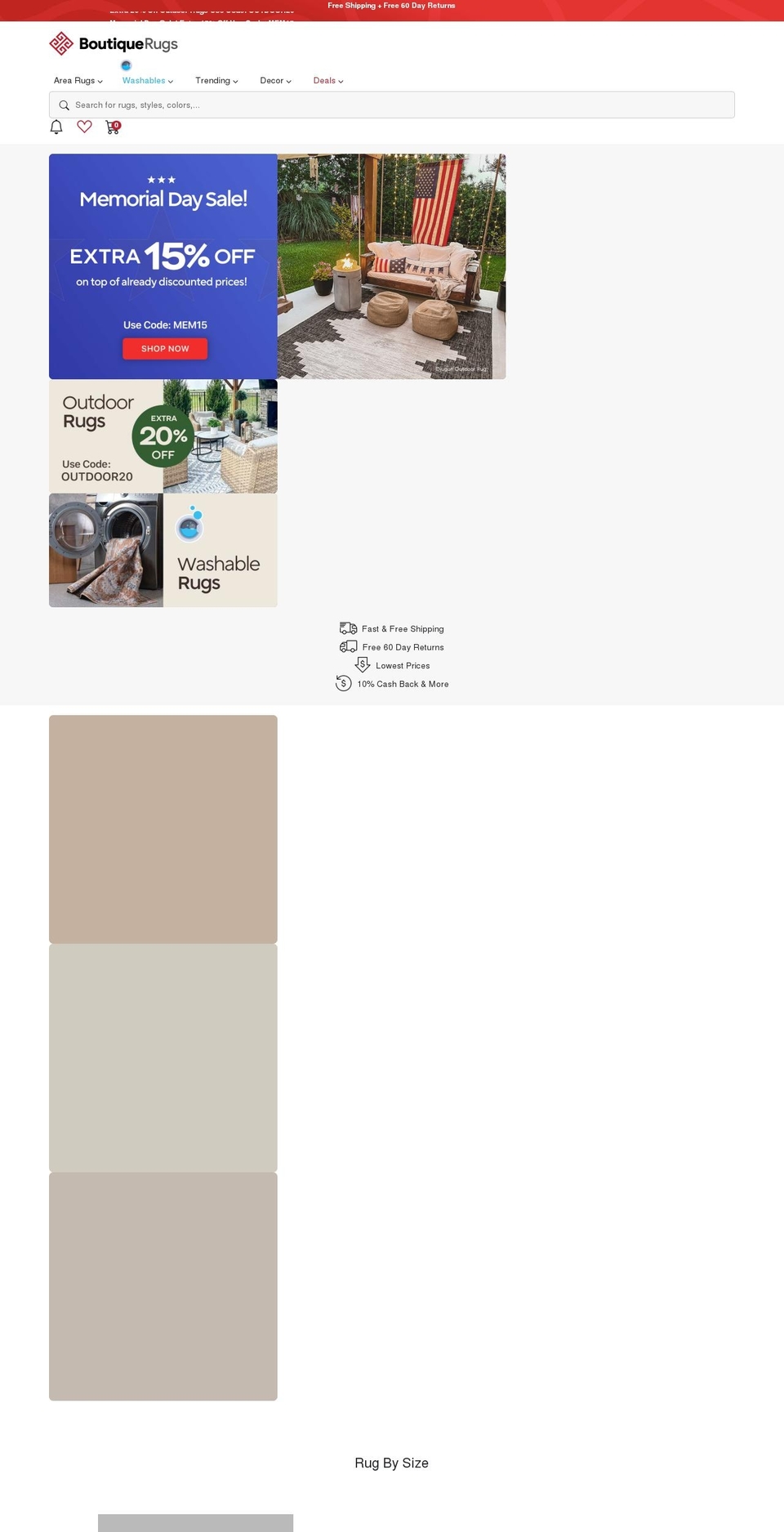 boutiquerugs.com shopify website screenshot