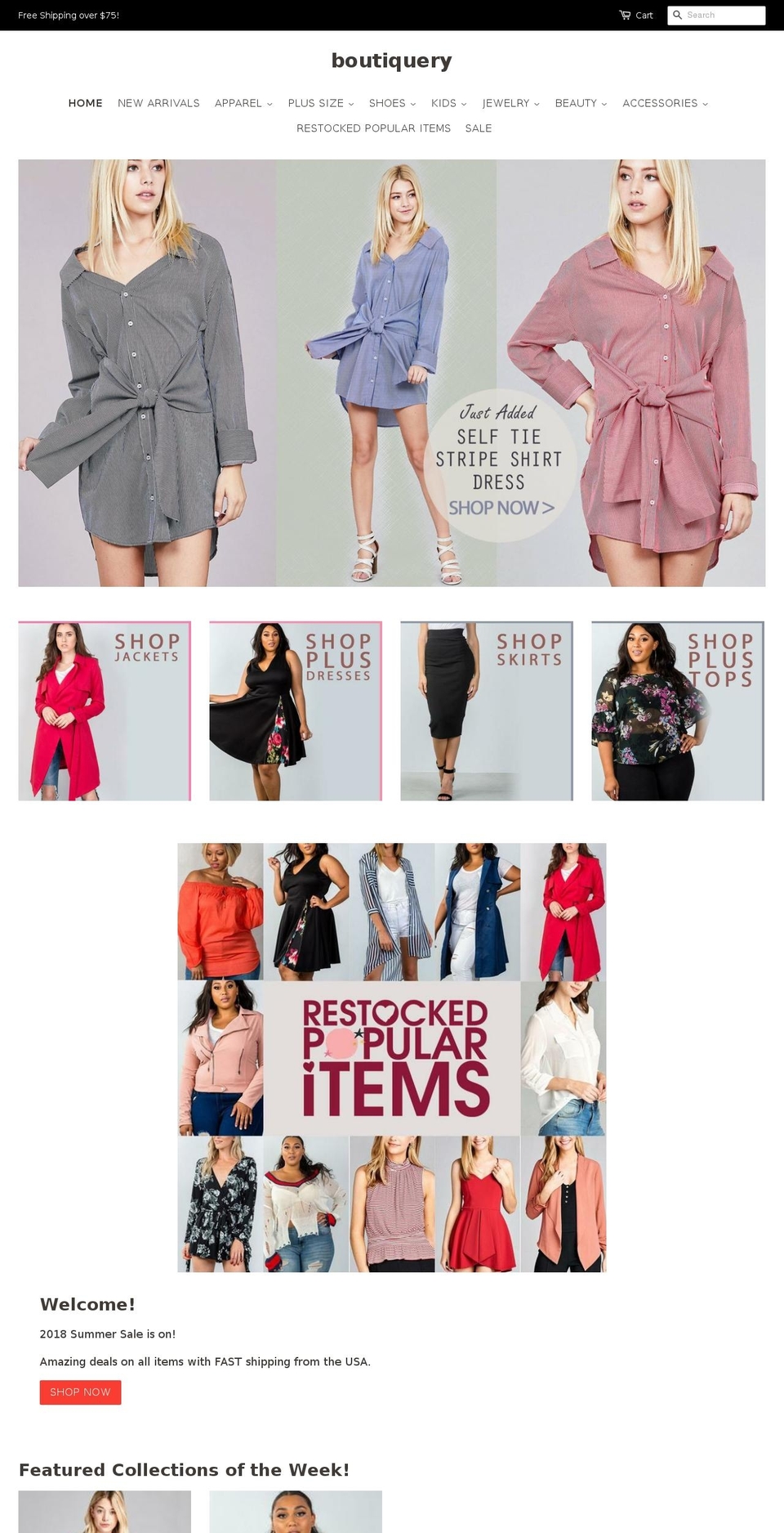 boutiquery.com — Shopify storefront screenshot