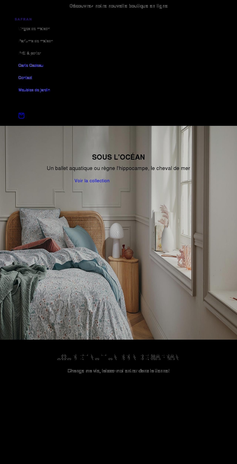 boutiquesafran.com shopify website screenshot