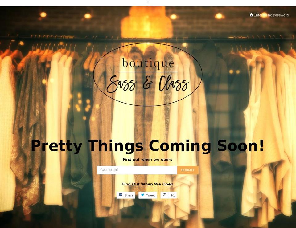 boutiquesassandclass.com shopify website screenshot