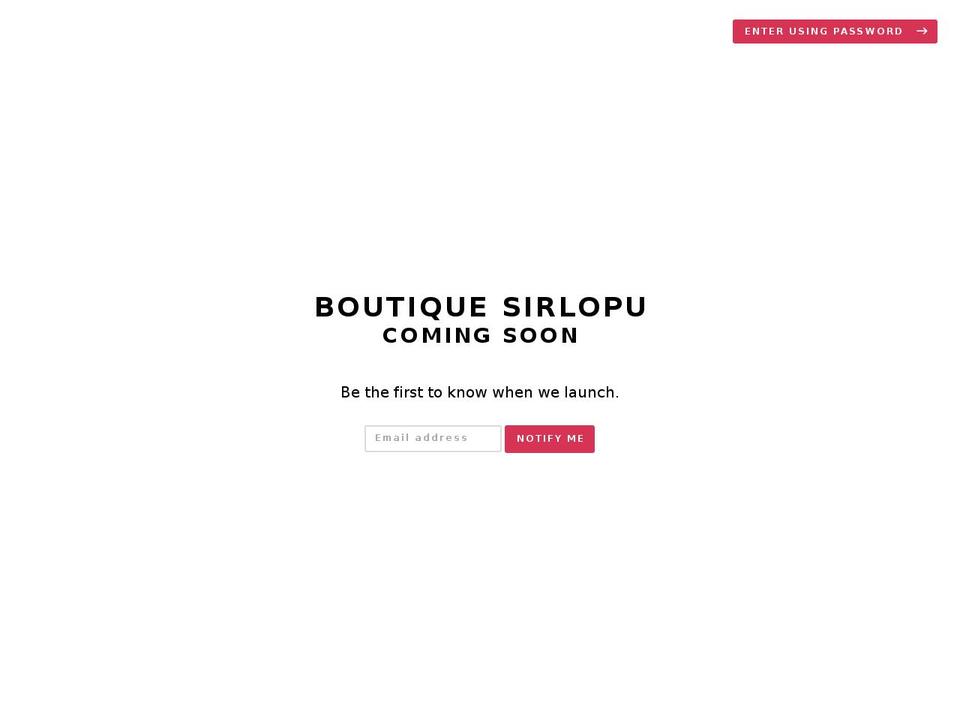 boutiquesirlopu.com — Shopify storefront screenshot