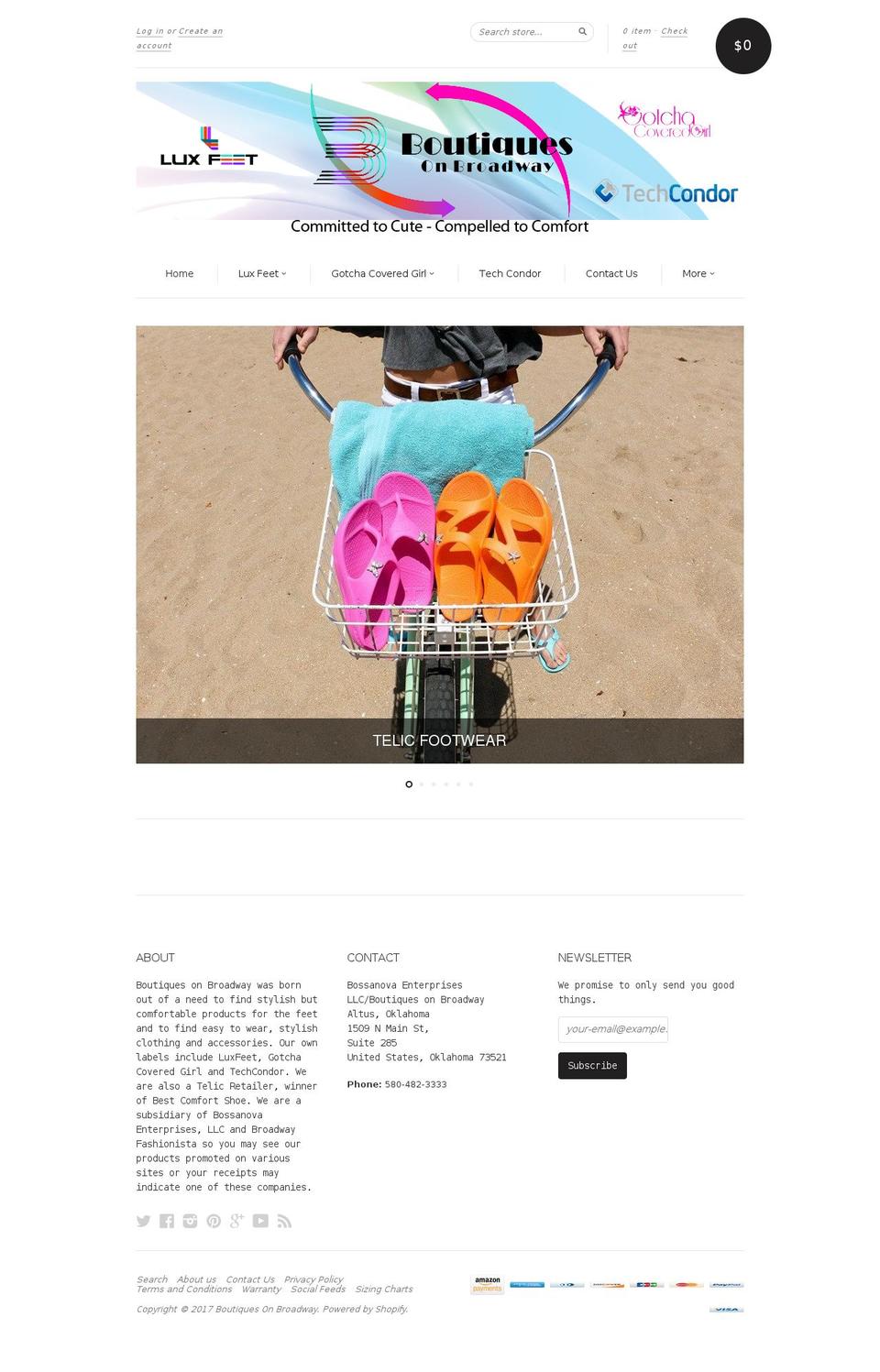 boutiquesonbroadway.com shopify website screenshot