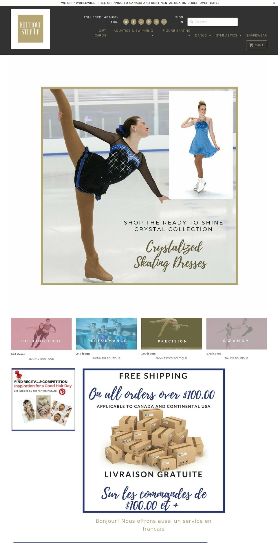 boutiquestepup.com — Shopify storefront screenshot