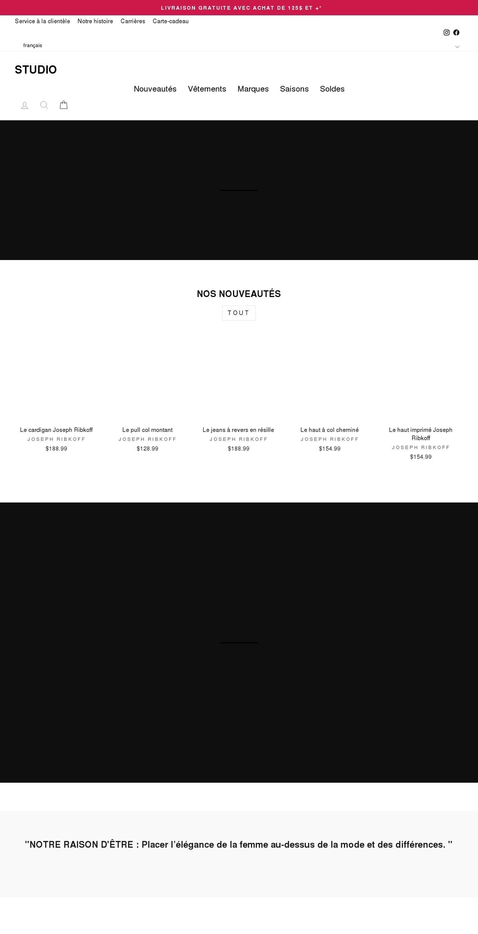 boutiquestudiomode.com shopify website screenshot