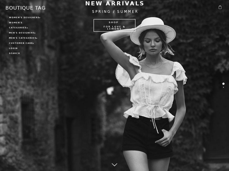 boutiquetag.com shopify website screenshot